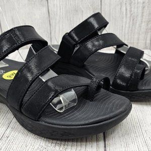 Bzees JOYRIDE BLACK SLIDE Sandal, Women's Size 9M, Black MSRP $80 NEW NICE!